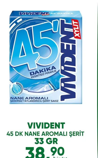Vivident 45 Dk Nane Aromali Şeri̇T 33 Gr