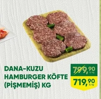 Dana-Kuzu Hamburger Köfte (Pişmemiş) Kg