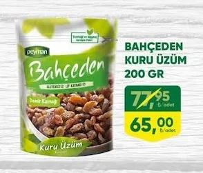 Bahçeden Kuru Üzüm 200 Gr