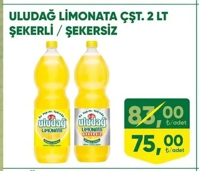 Uludağ Li̇Monata Çşt. 2 Lt Şekerli̇ / Şekersi̇Z