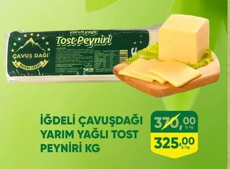 İğdeli Çavuşdağı Yarım Yağlı Tost Peyniri Kg