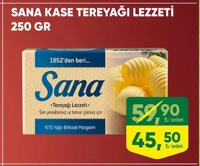Sana Kase Tereyağı Lezzeti 250 Gr