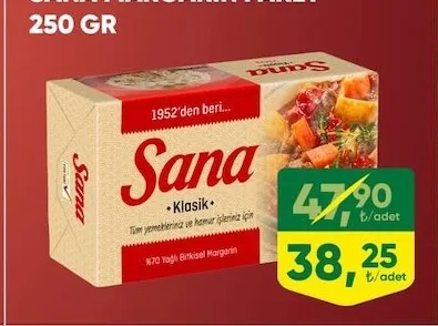 Sana Margarin Paket 250 Gr