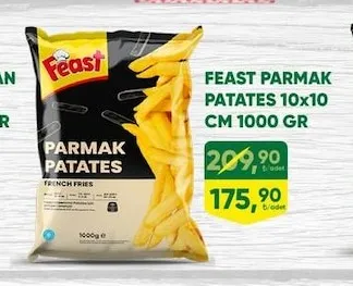 Feast Parmak Patates 10X10 Cm 1000 Gr