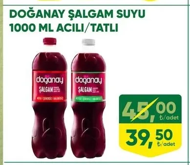 Doğanay Şalgam Suyu 1000 Ml Acili/Tatlı
