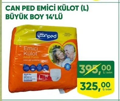 Can Ped Emici Külot (L) Büyük Boy 14'Lü