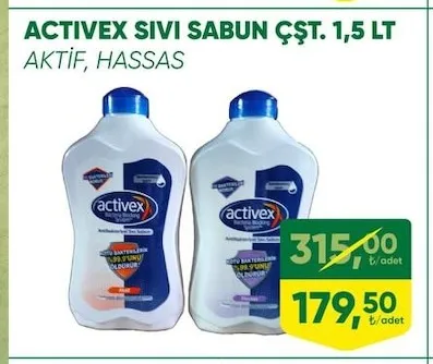 Activex Sıvı Sabun Çeşitleri 1.5 Lt