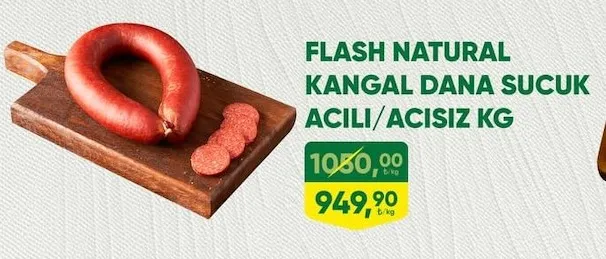 Flash Natural Kangal Dana Sucuk Acili/Acisiz Kg