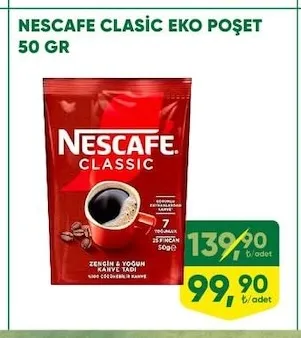 Nescafe Clasic Eko Poşet 50 Gr