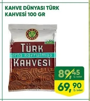 Kahve Dünyasi Türk Kahvesi 100 Gr