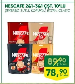 Nescafe 2&1-3&1 Çşt. 10'Lu