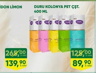Duru Kolonya Pet Çşt. 400 Ml