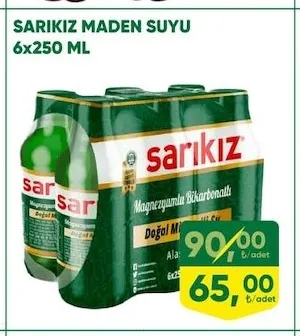 Sarıkız Maden Suyu 6X250 Ml