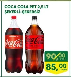 Coca Cola Pet 2,5 Lt Şekerli-Şekersiz