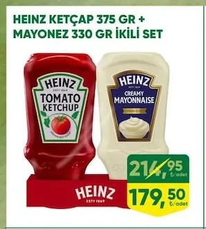 Heinz Ketçap 375 Gr + Mayonez 330 Gr İkili Set