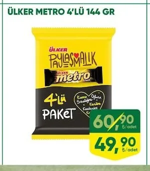 Ülker Metro 4'Lü 144 Gr