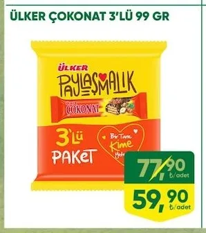 Ülker Çokonat 3'Lü 99 Gr