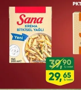 Sana Krema Bitkisel Yağli
