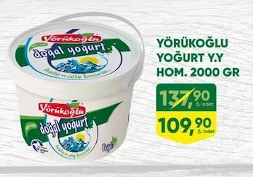 Yörükoğlu Yoğurt Y.Y Hom. 2000 Gr