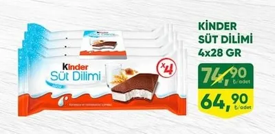 Kinder Süt Dilimi 4X28 Gr
