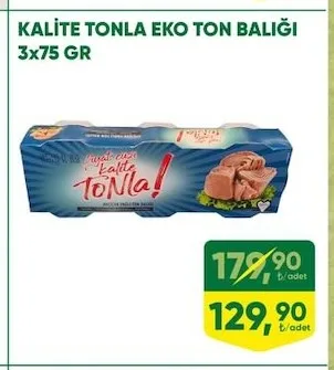 Kalite Tonla Eko Ton Baliği 3X75 Gr
