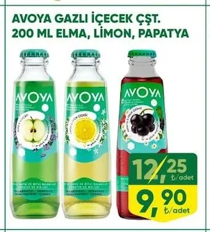 Avoya Gazlı İçecek Çşt. 200 Ml Elma, Limon, Papatya