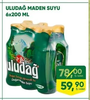 Uludağ Maden Suyu 6X200 Ml