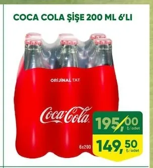 Coca Cola Şişe 200 Ml 6'Lı