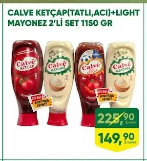 Calve Ketçap(Tatlı,Acı)+Light Mayonez 2'Li Set 1150 Gr