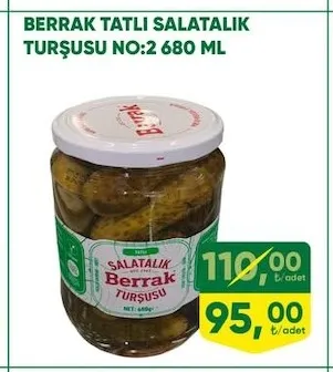 Berrak Tatlı Salatalık Turşusu No:2 680 Ml