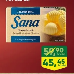 Sana Tereyağı Lezzeti 250 Gr