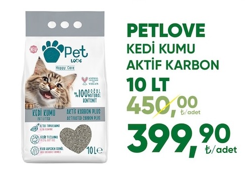 Petlove Kedi Kumu Aktif Karbon 10 Lt