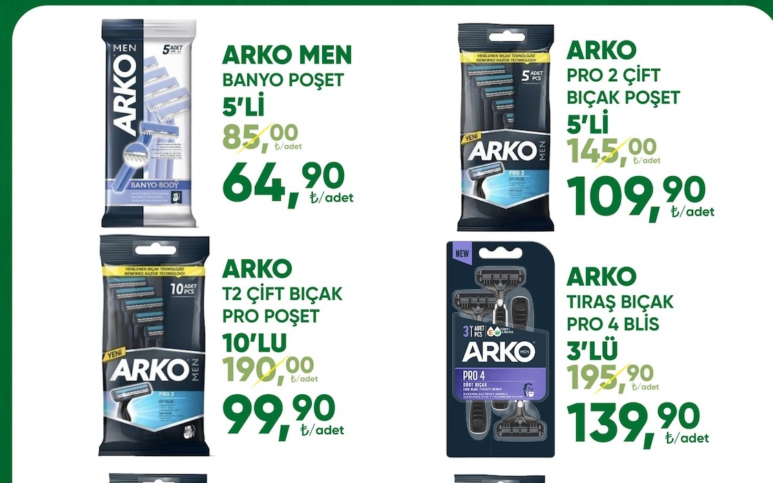 Arko Men Banyo Poşet 5'Li