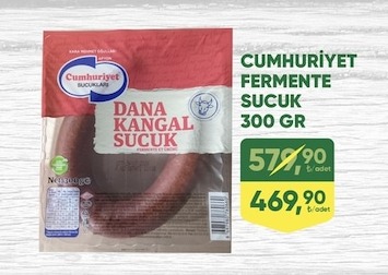 Cumhuriyet Dana Kangal Sucuk 300 Gr