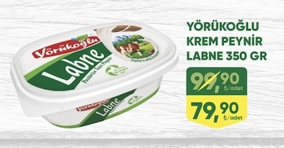 Yörükoğlu Krem Peynir Labne 350 Gr