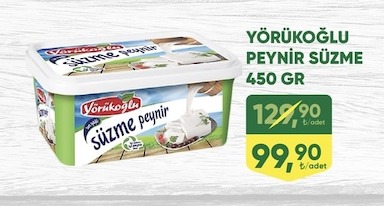 Yörükoglu Süzme Peynir 450 Gr