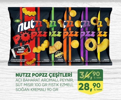 Nutzz Popczz Çeşitleri 100 Gr - 90 Gr