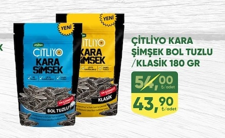 Çitliyo Kara Şimşek Bol Tuzlu / Klasik 180 Gr