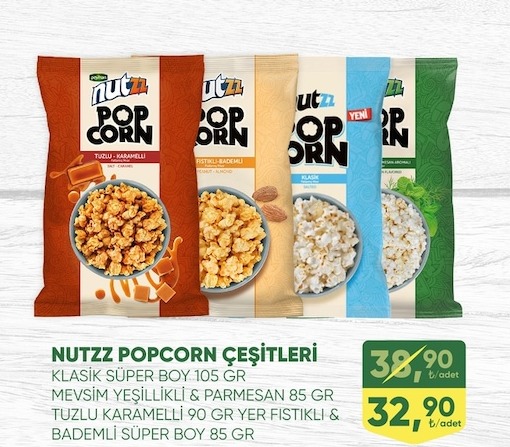 Nutzz Popcorn Çeşitleri