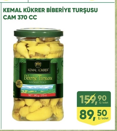 Kemal Kükrer Biberye Turşusu Cam 370 Cc