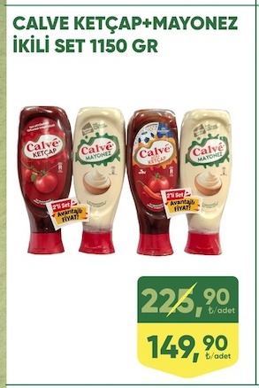 Calve Ketçap+Mayonez İkili Set 1150 Gr