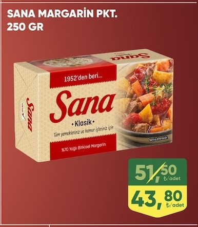 Sana Margarin Pkt. 250G