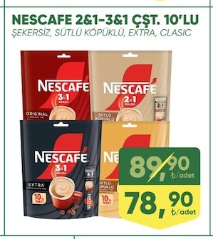 Nescafe 2&1-3&1 Çeşit 10'Lu