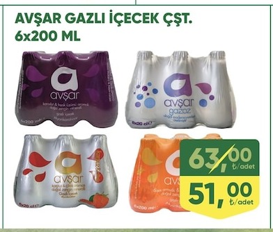 Avşar Gazli İçecek Çş. 6X200 Ml