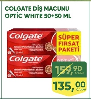 Colgate Diş Macunu Optic White 50+50 Ml