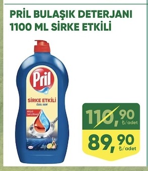 Pril Bulaşık Deterjanı 1100 Ml Sirke Etkili