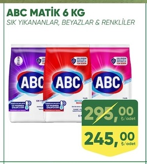Abc Matik 6 Kg Sık Yananlar, Beyazlar & Renkliler Deterjan