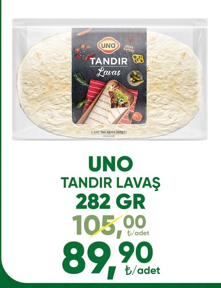 Uno Tandır Lavaş 282 Gr