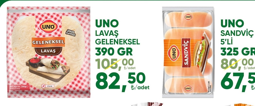Uno Lavaş Geleneksel 390 Gr