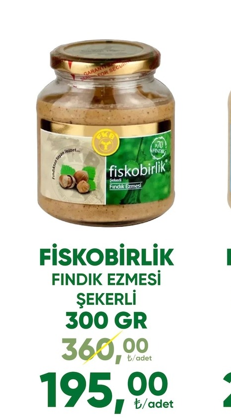 Fiskobirlik Findik Ezmesi Sekerli 300 Gr